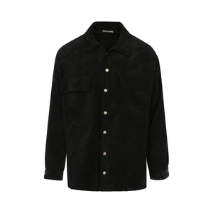 Noir Corduroy Unisex Overshirt