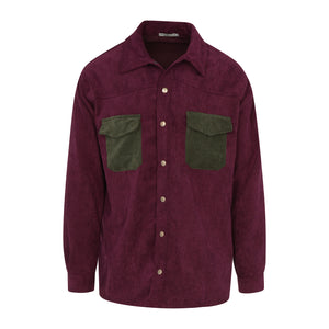 Bordeaux Corduroy Unisex Overshirt