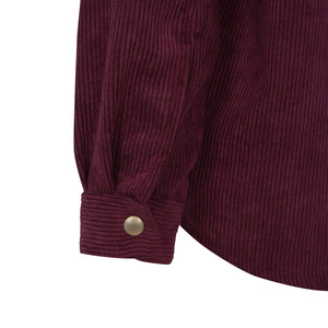 Bordeaux Corduroy Unisex Overshirt