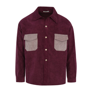 Bordeaux Corduroy Unisex Overshirt