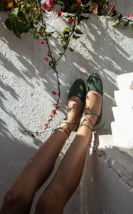 Green Raffia Shoes