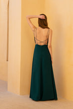 Load image into Gallery viewer, &#39;Nénuphar&#39;  Green Maxi Backless Dress
