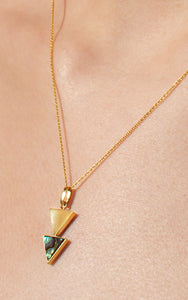 Abalone Pearl Triangle Necklace